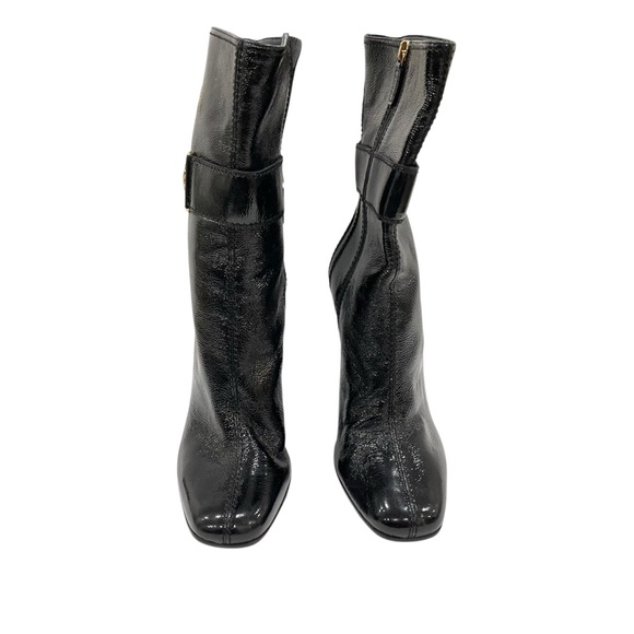 Gucci Hysteria Black Patent Leather Ankle Boots - Picture 4 of 10